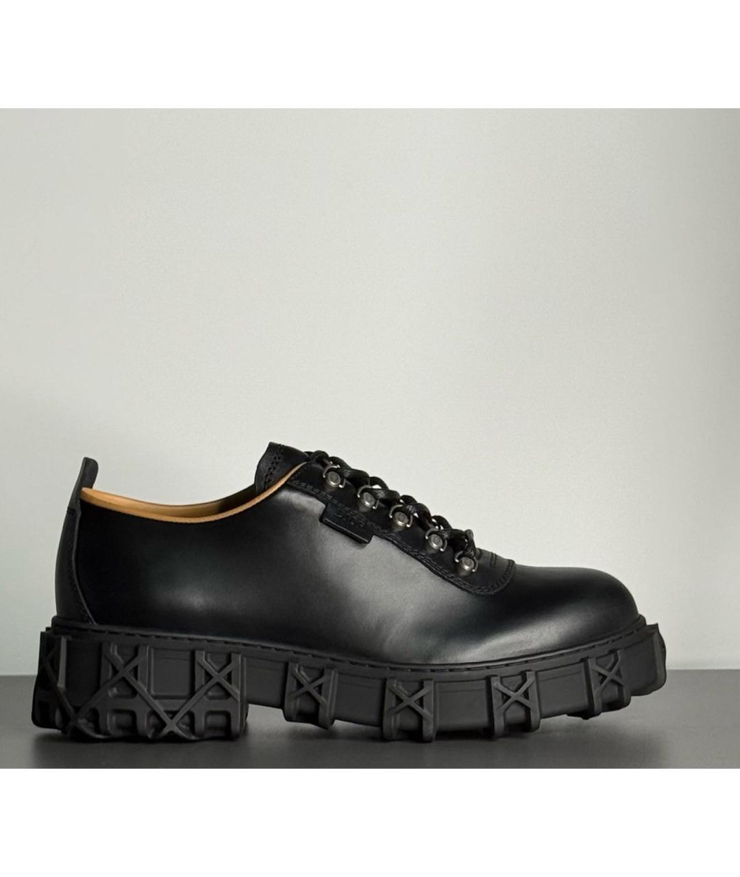 CHRISTIAN DIOR Черные кожаные низкие ботинки, фото 8