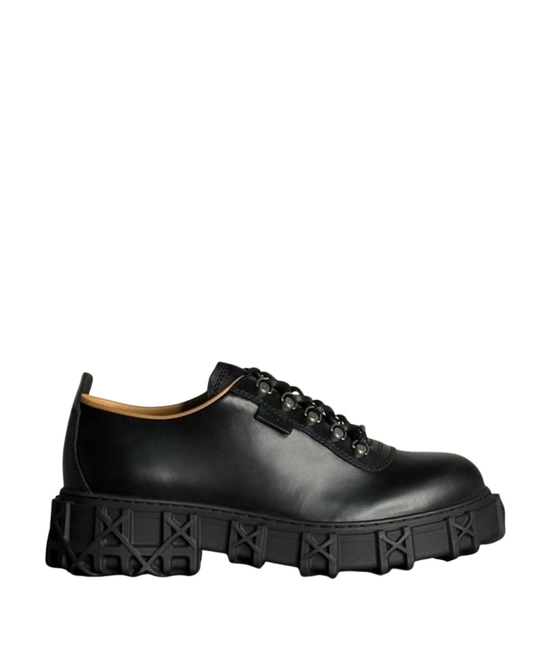 CHRISTIAN DIOR Черные кожаные низкие ботинки, фото 1