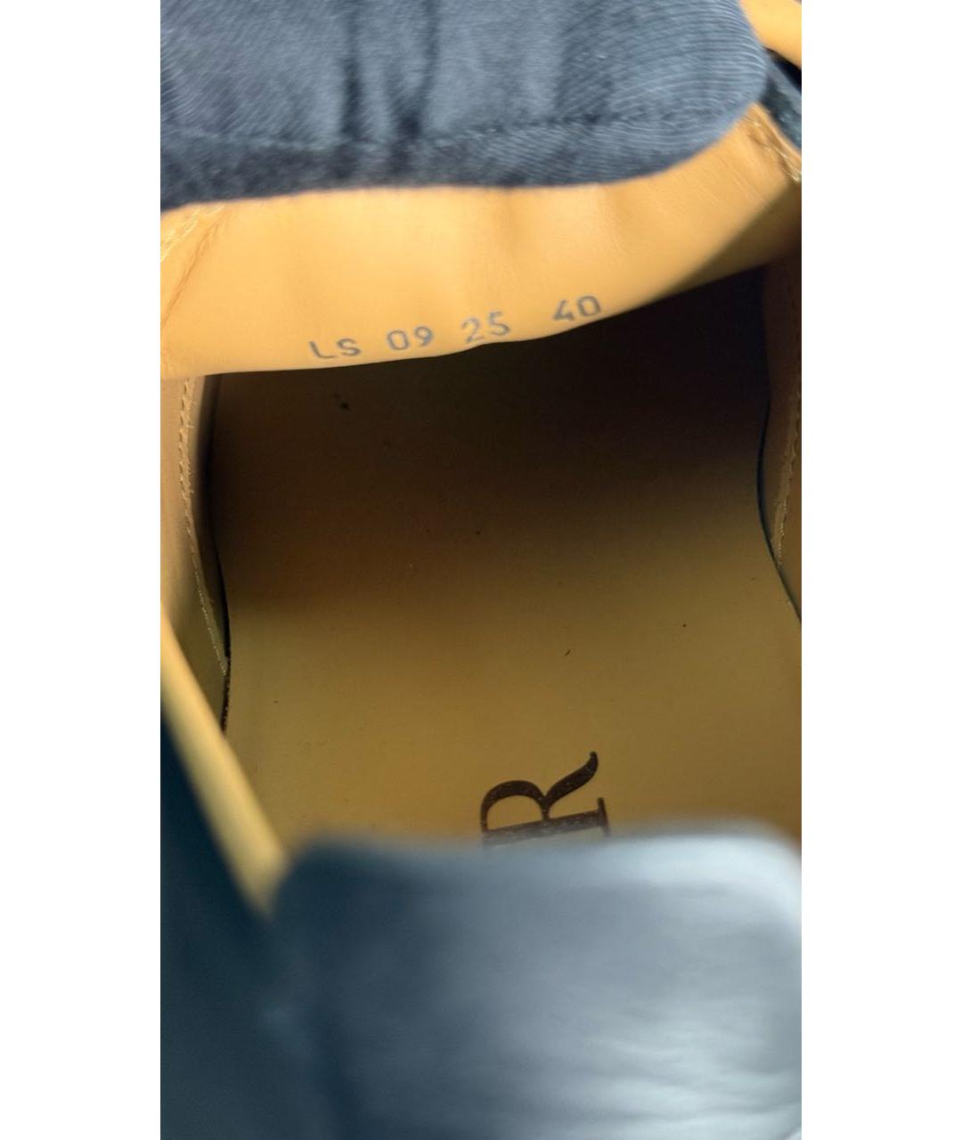 CHRISTIAN DIOR Черные кожаные низкие ботинки, фото 6