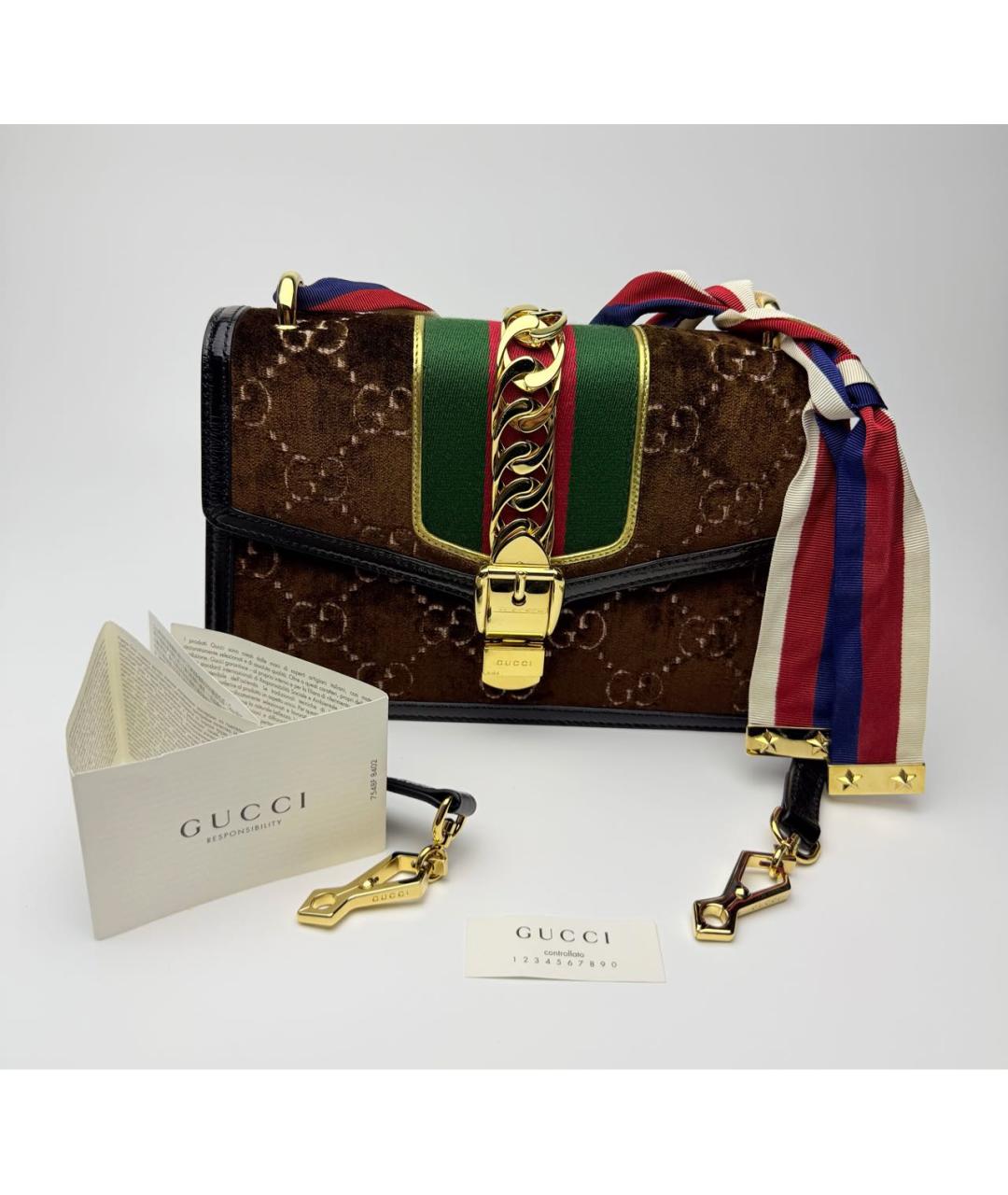 GUCCI Коричневая сумка через плечо, фото 4