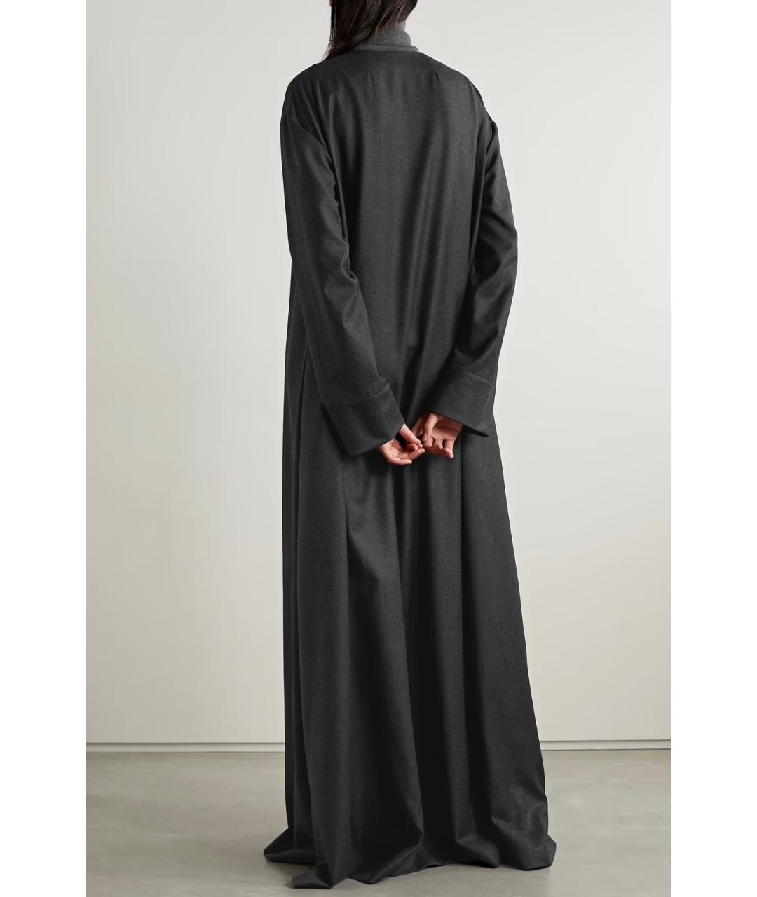 THE ROW Серое шерстяное коктейльное платье, фото 4