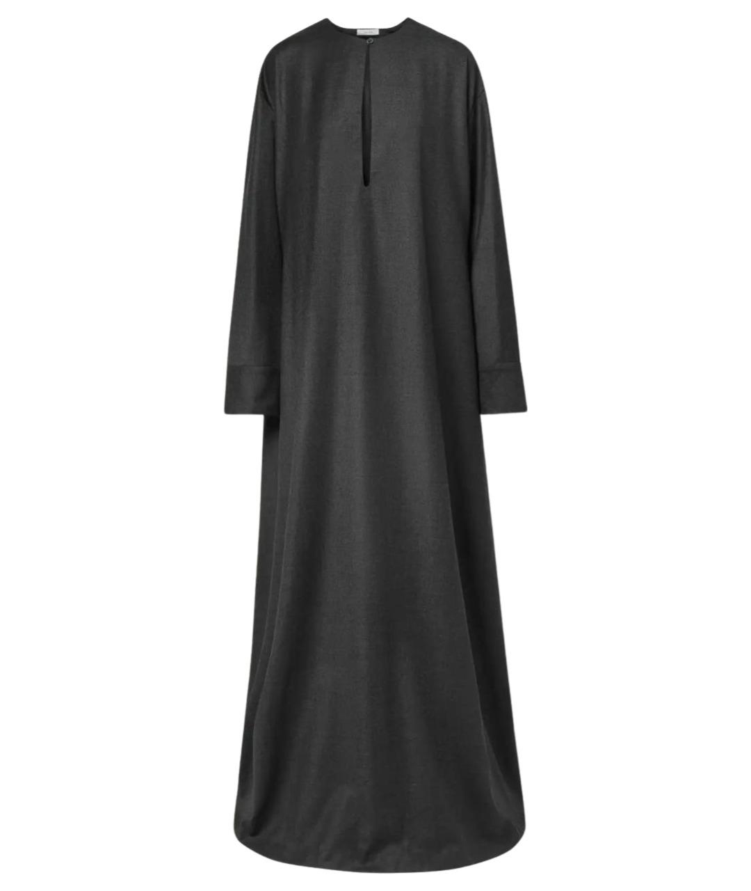 THE ROW Серое шерстяное коктейльное платье, фото 1