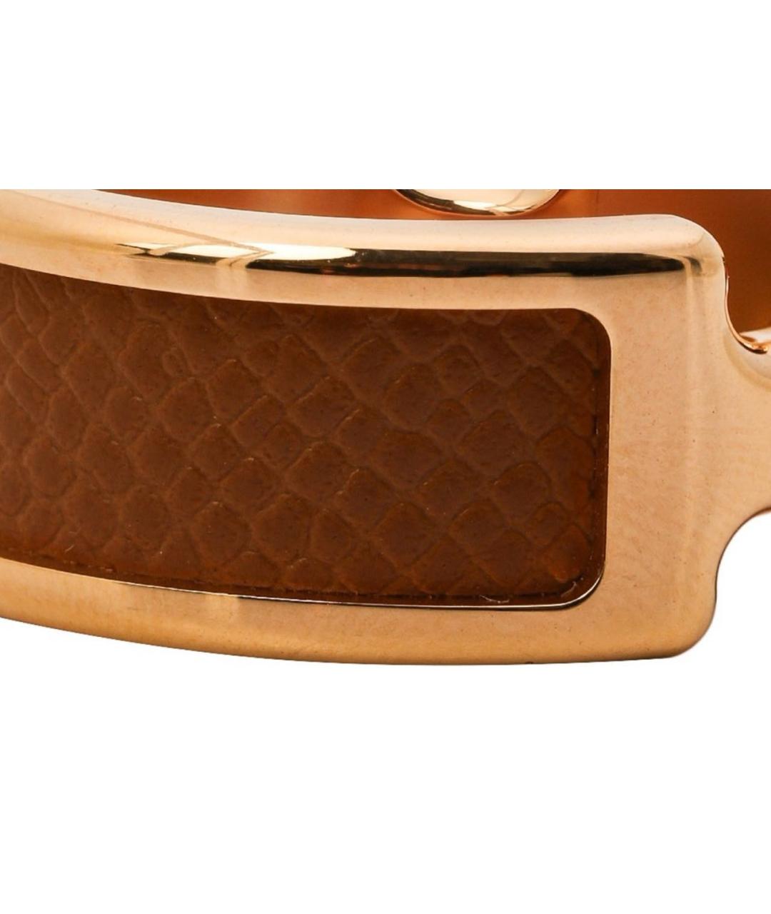 HERMES Коричневое позолоченное кольцо, фото 2