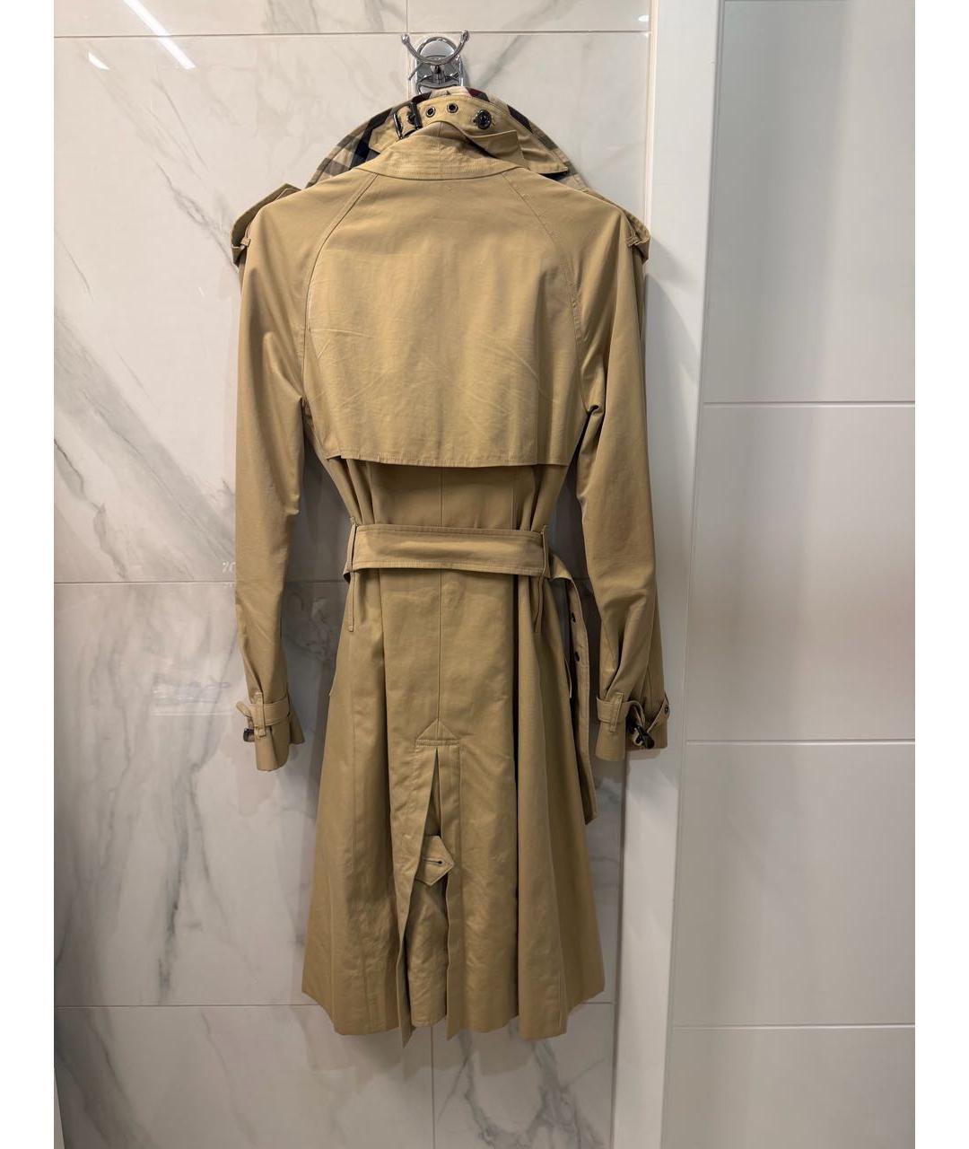 BURBERRY Бежевый хлопковый тренч/плащ, фото 2