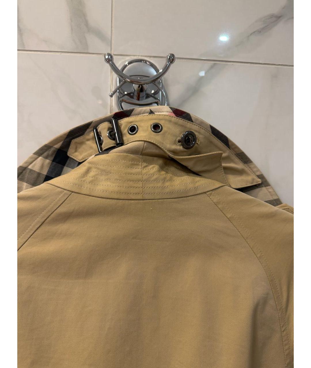 BURBERRY Бежевый хлопковый тренч/плащ, фото 8