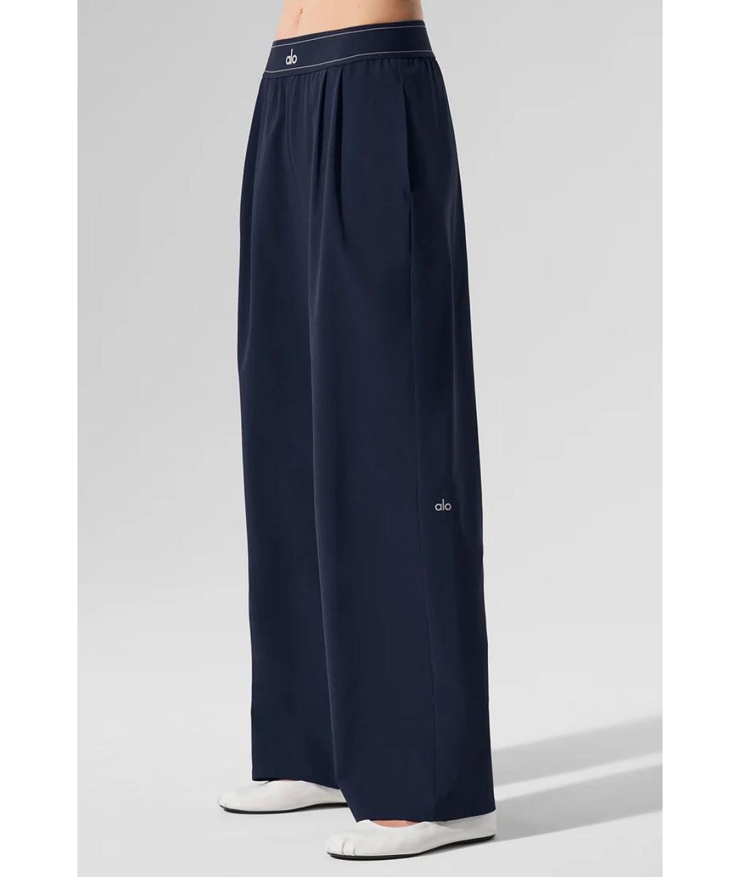 ALO YOGA Темно-синие прямые брюки, фото 4