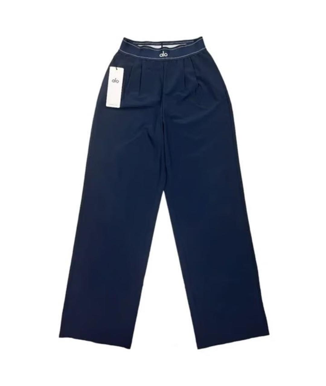 ALO YOGA Темно-синие прямые брюки, фото 1