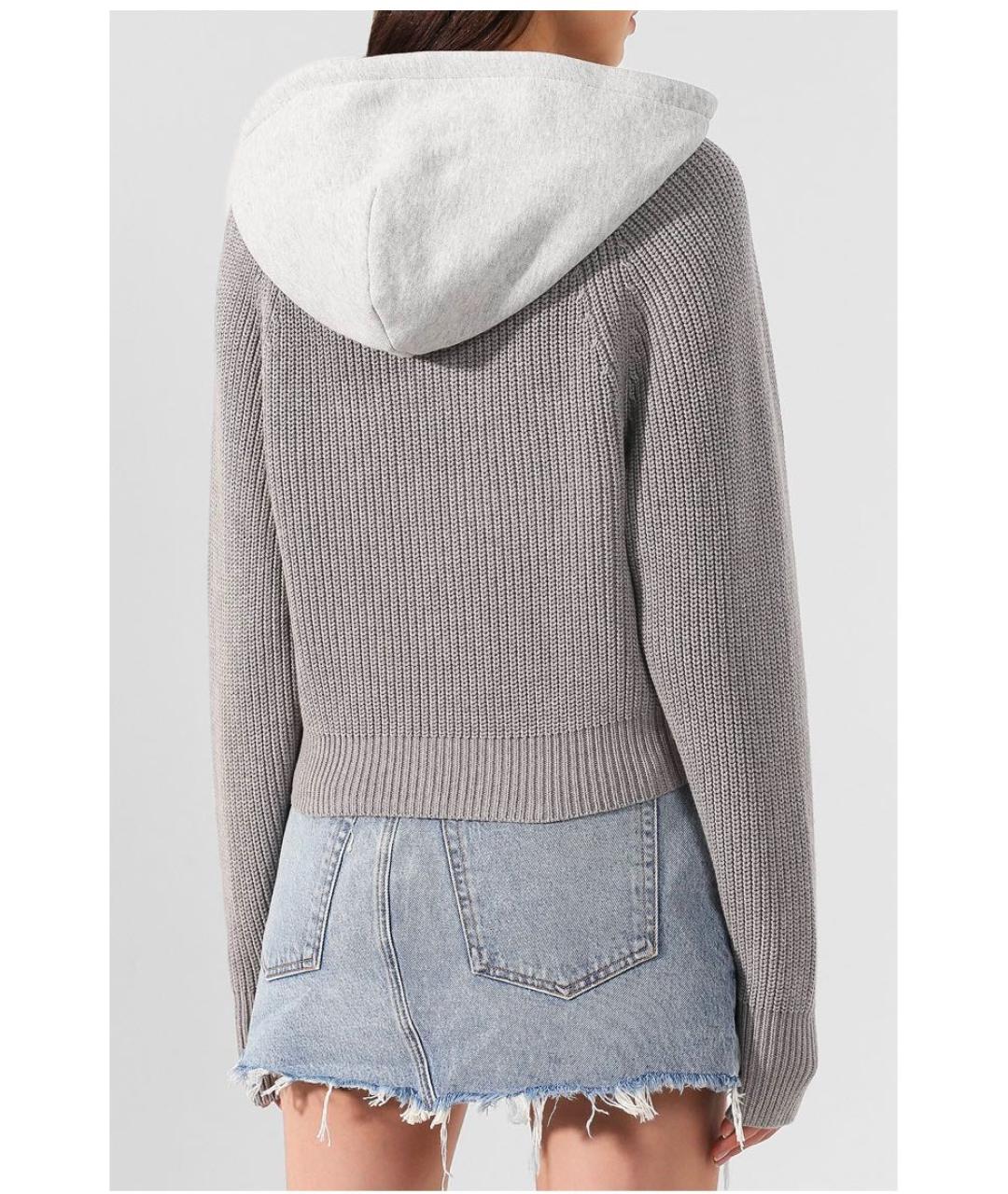 ALEXANDER WANG Серый хлопковый джемпер / свитер, фото 2