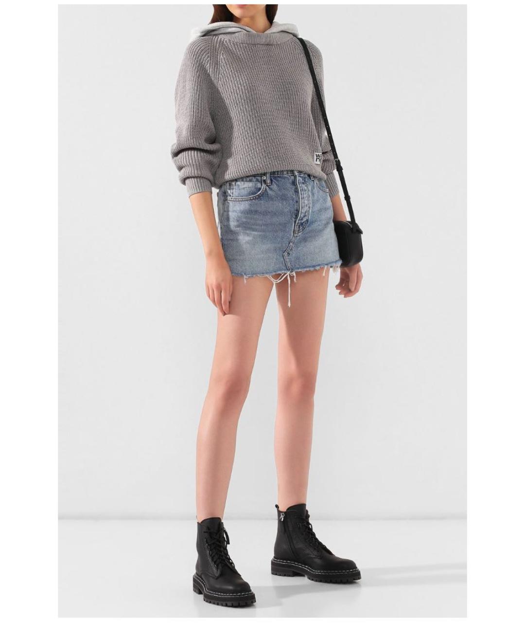 ALEXANDER WANG Серый хлопковый джемпер / свитер, фото 3