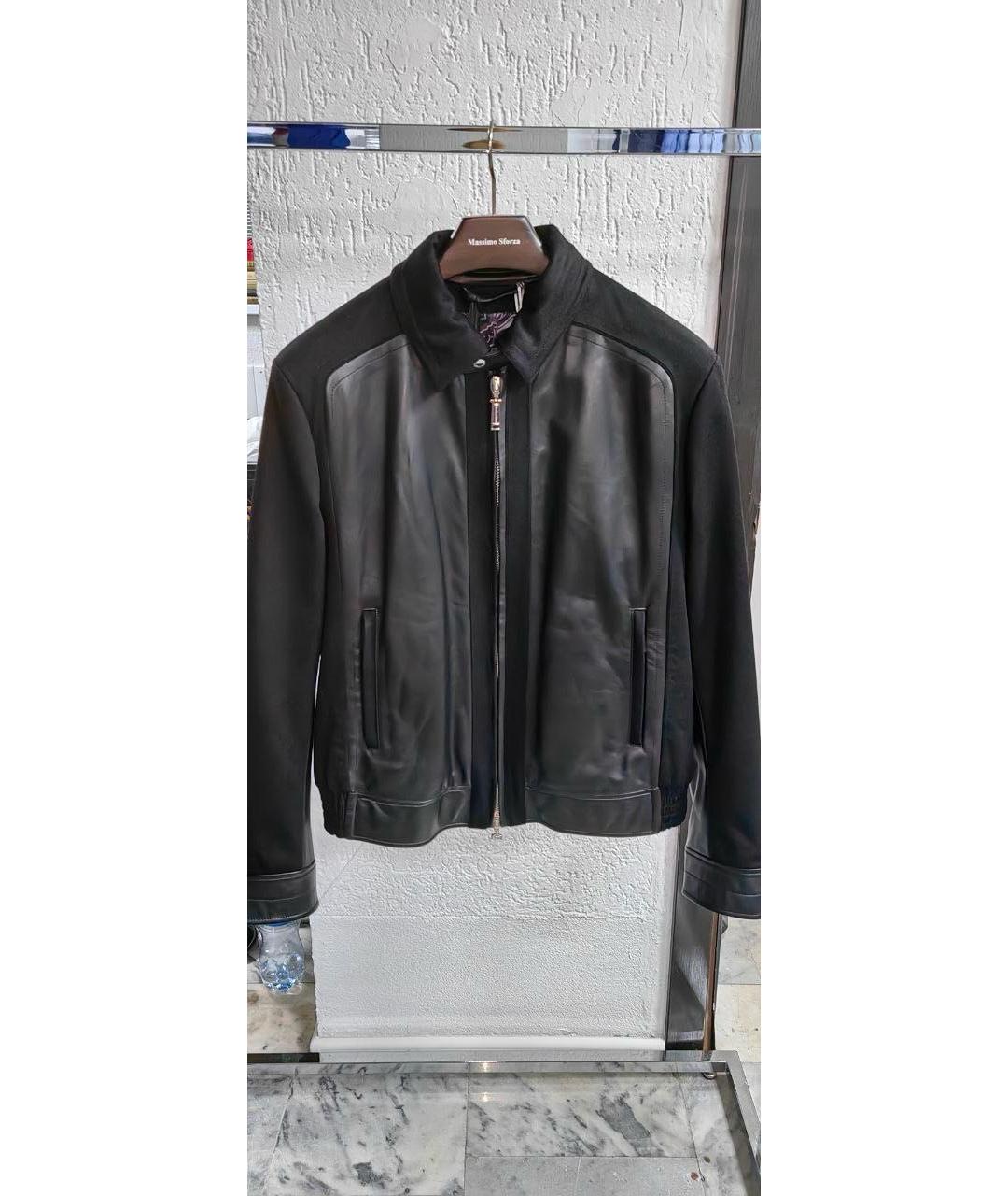 MASSIMO SFORZA Черная кожаная куртка, фото 4