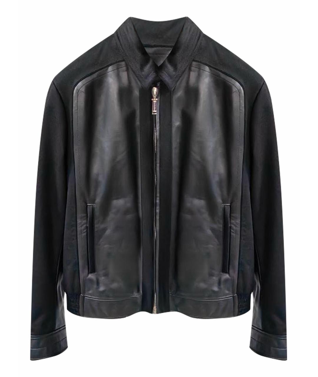 MASSIMO SFORZA Черная кожаная куртка, фото 1