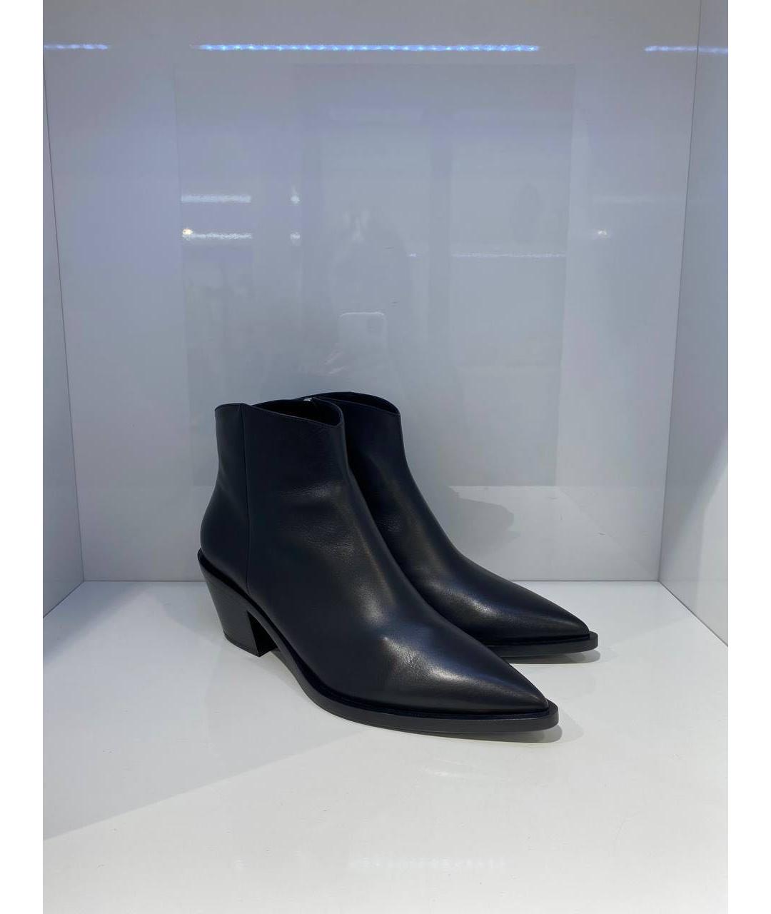 GIANVITO ROSSI Черные кожаные ботинки, фото 2