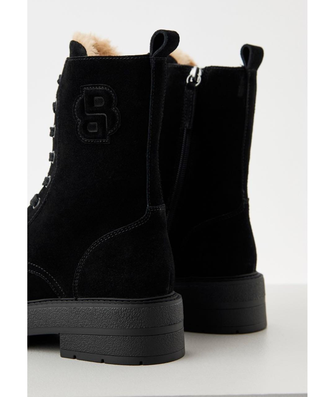 HUGO BOSS Черные замшевые ботинки, фото 3