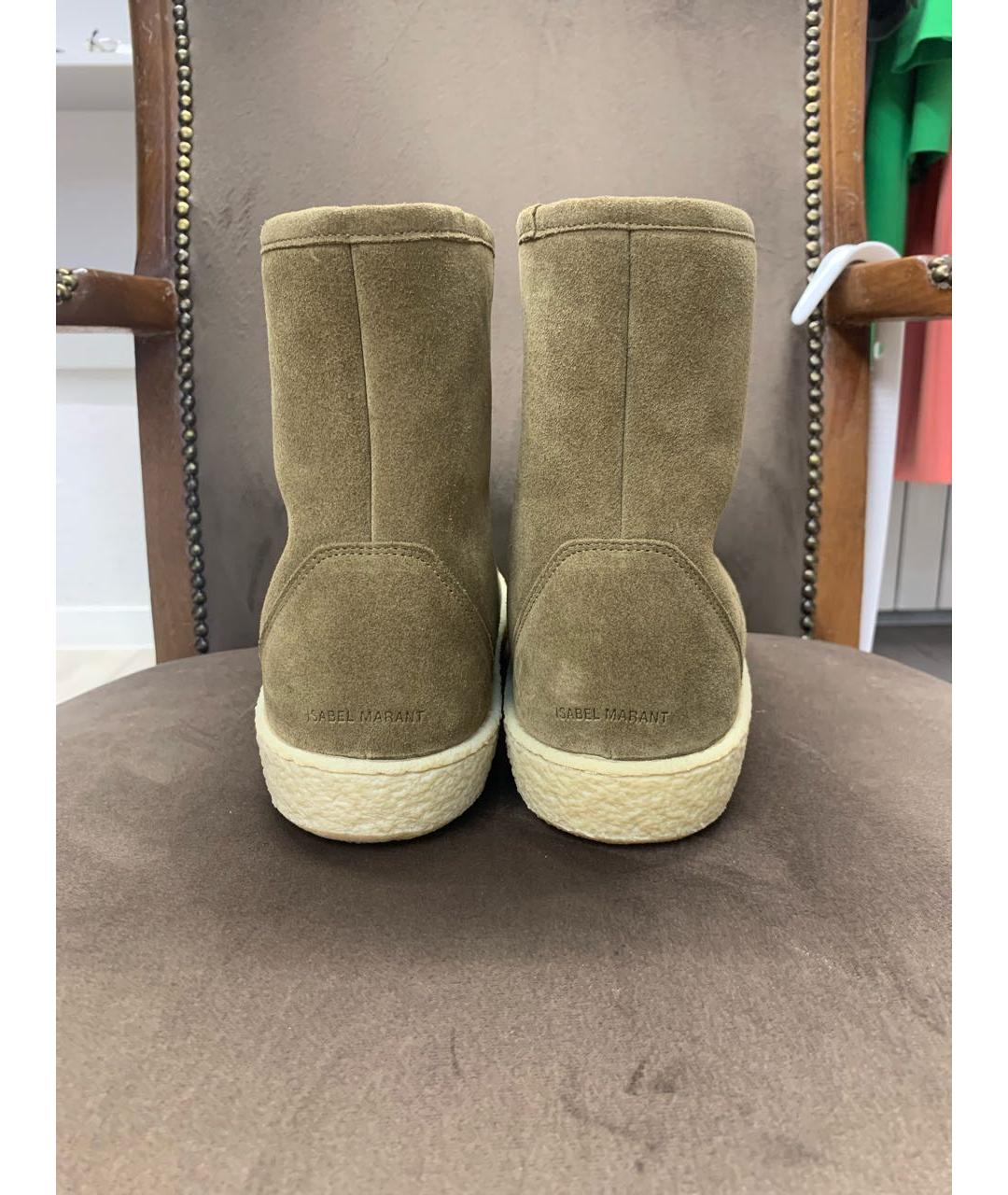 ISABEL MARANT Коричневые замшевые полусапоги, фото 4