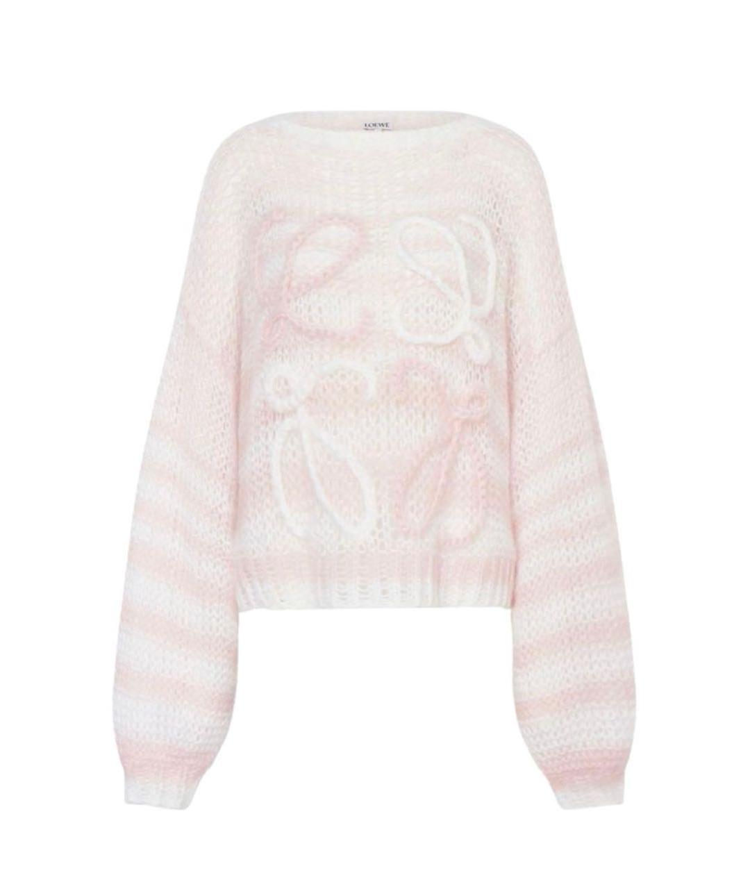 LOEWE Розовый шерстяной джемпер / свитер, фото 9