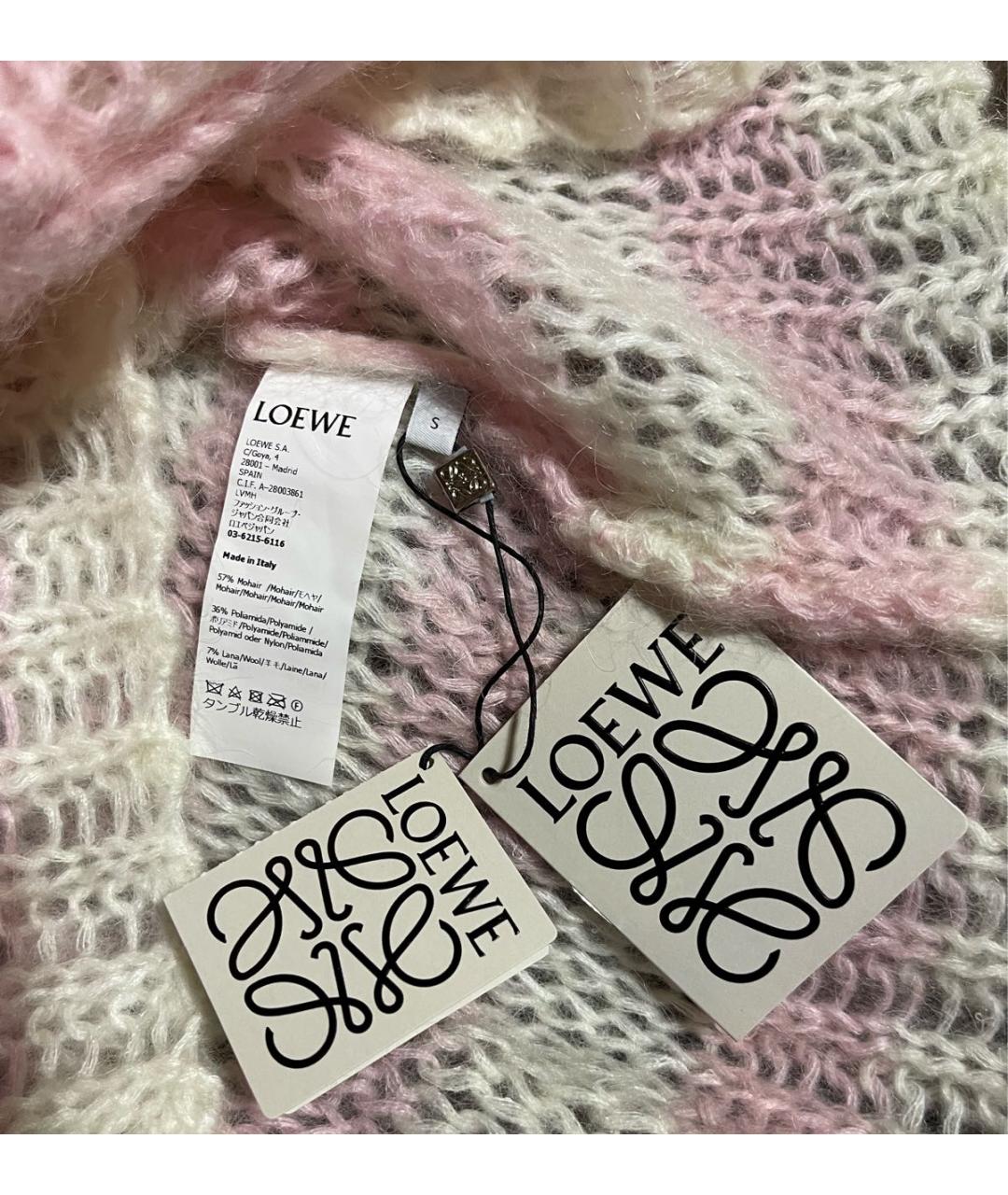LOEWE Розовый шерстяной джемпер / свитер, фото 7