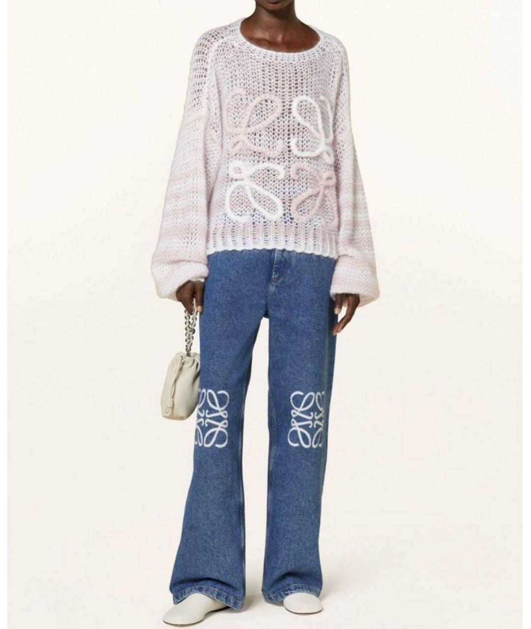 LOEWE Розовый шерстяной джемпер / свитер, фото 4