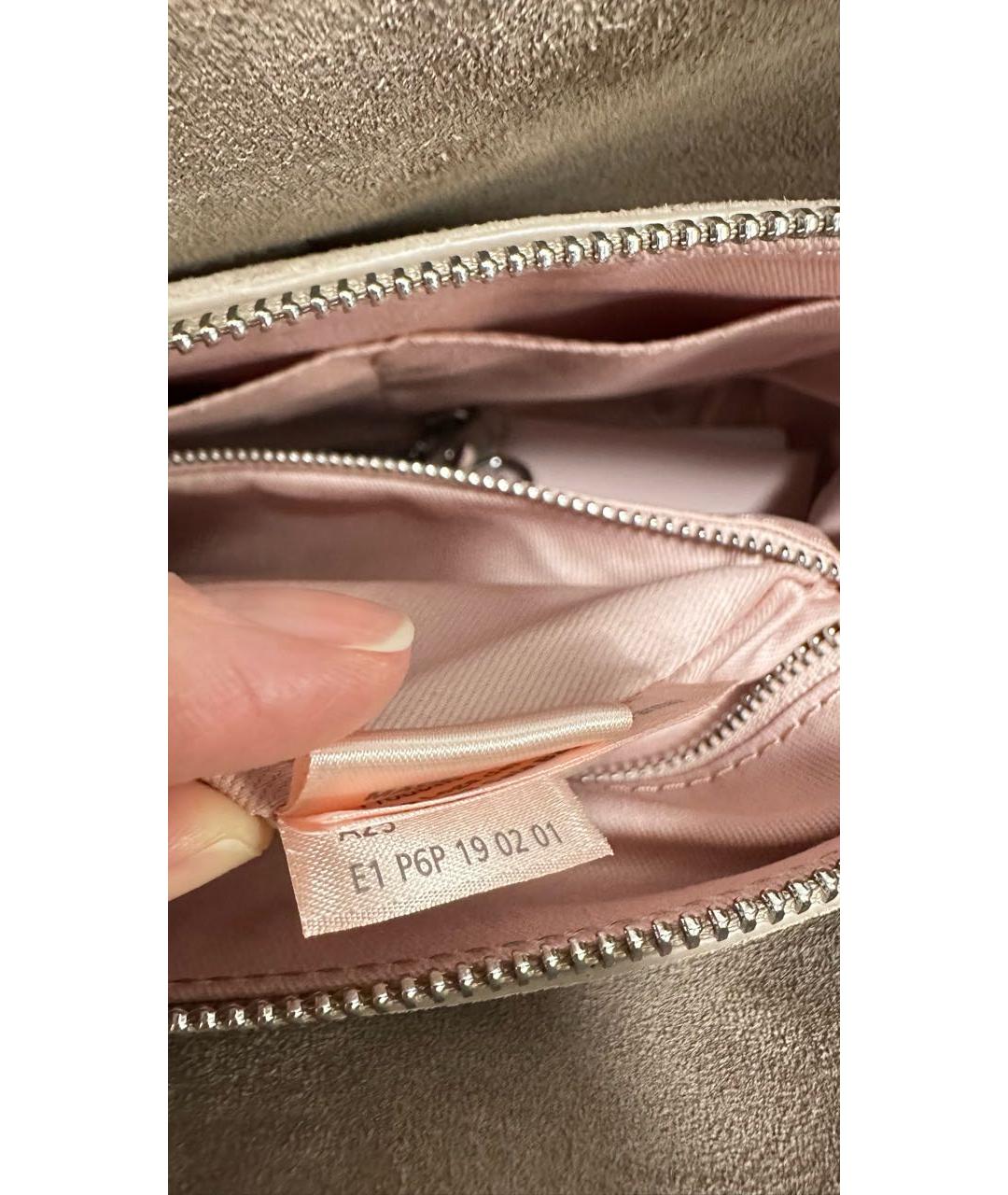 COCCINELLE Бежевая замшевая сумка с короткими ручками, фото 7