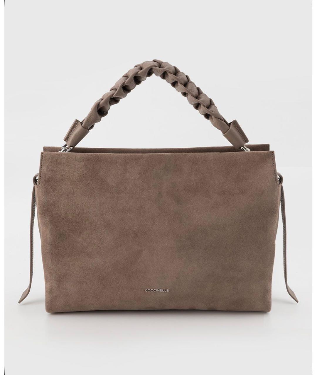 COCCINELLE Бежевая замшевая сумка с короткими ручками, фото 8