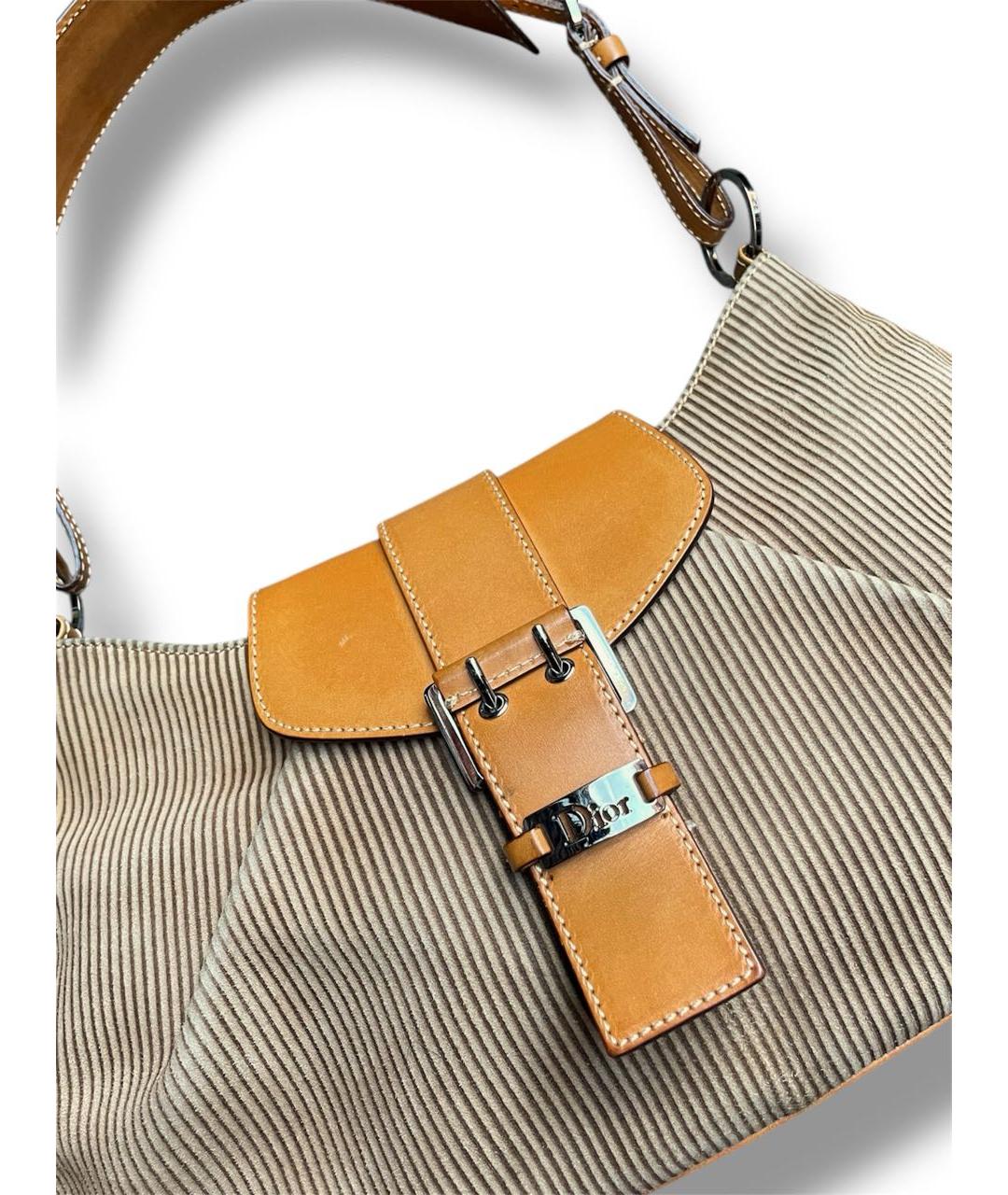 CHRISTIAN DIOR Мульти замшевая сумка с короткими ручками, фото 4