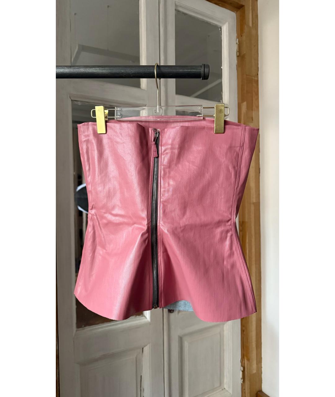 RICK OWENS Розовый хлопковый корсет, фото 2