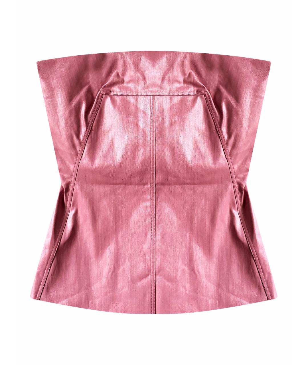 RICK OWENS Розовый хлопковый корсет, фото 1