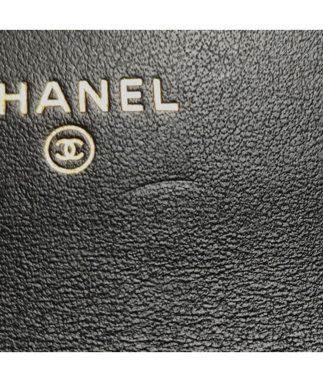 CHANEL Черная кожаная сумка через плечо, фото 8