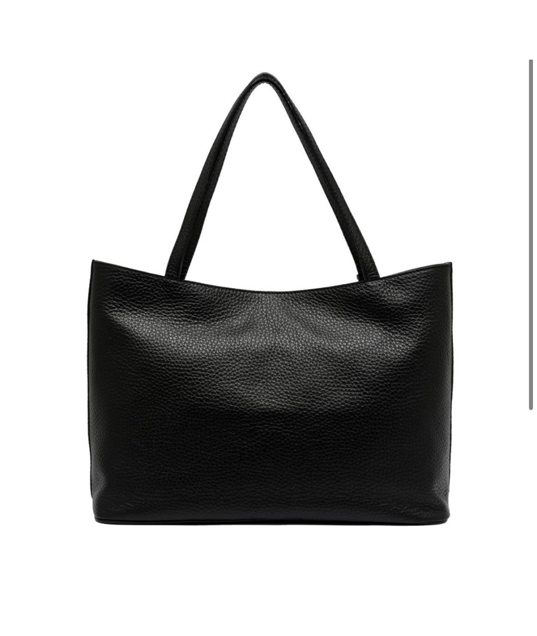 Gianni Chiarini Черная кожаная сумка тоут, фото 2