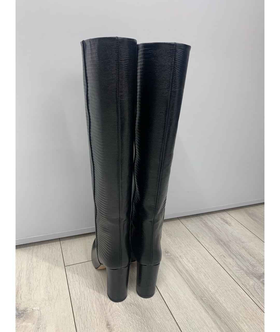 PARIS TEXAS Черные кожаные сапоги, фото 4