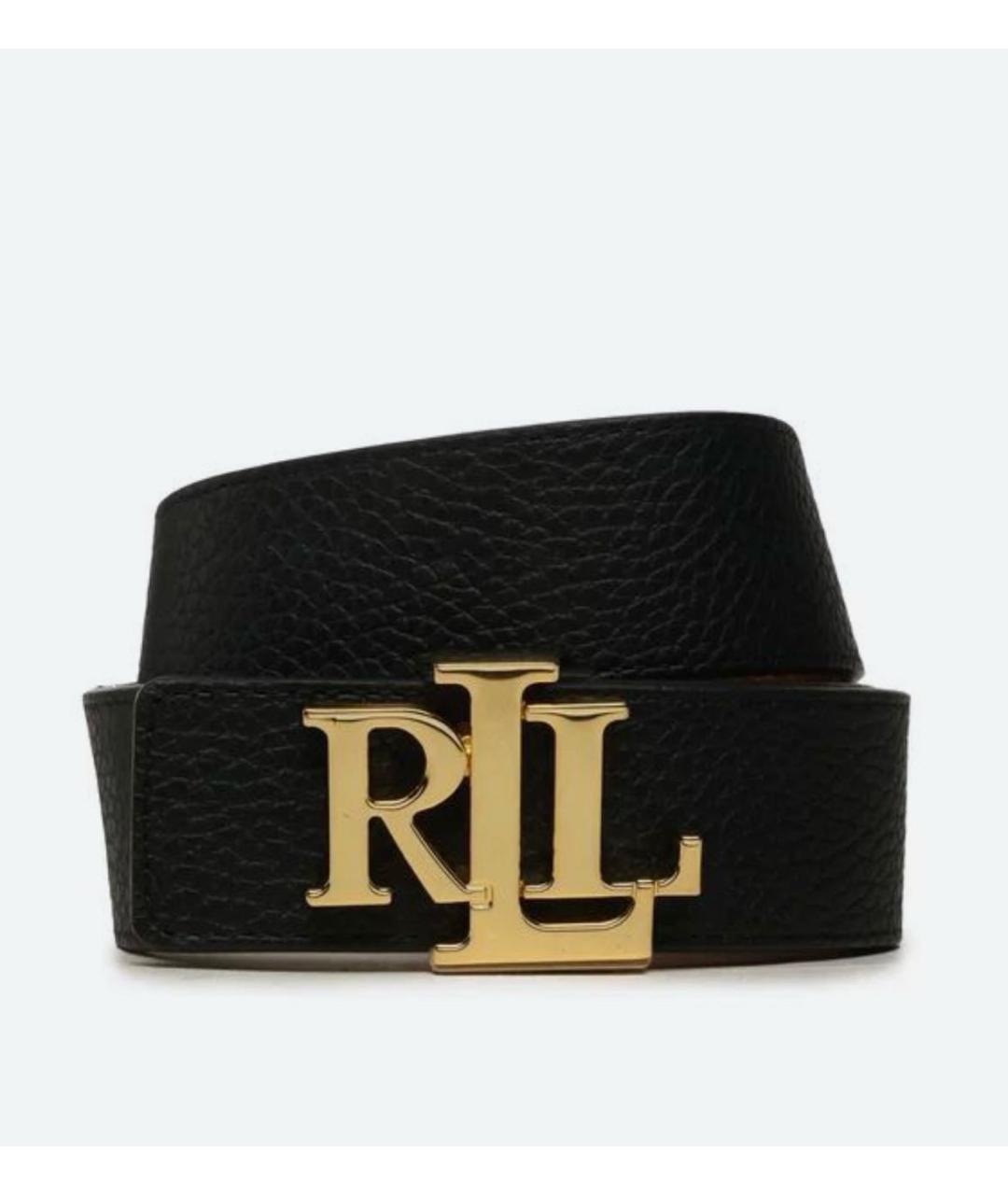 POLO RALPH LAUREN Черный кожаный ремень, фото 4