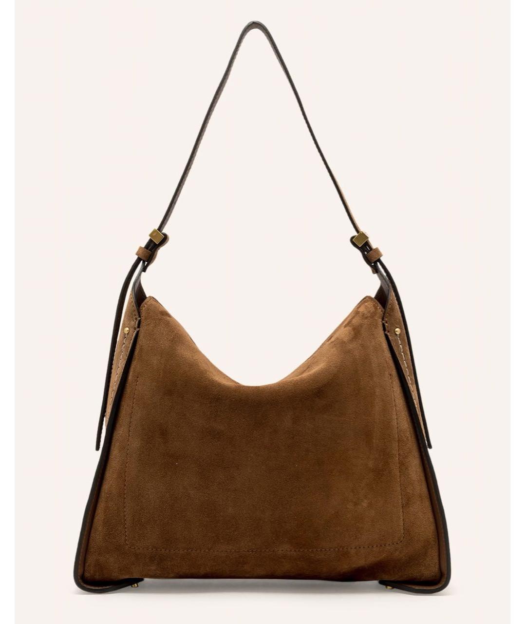 Gianni Chiarini Коричневая замшевая сумка через плечо, фото 2