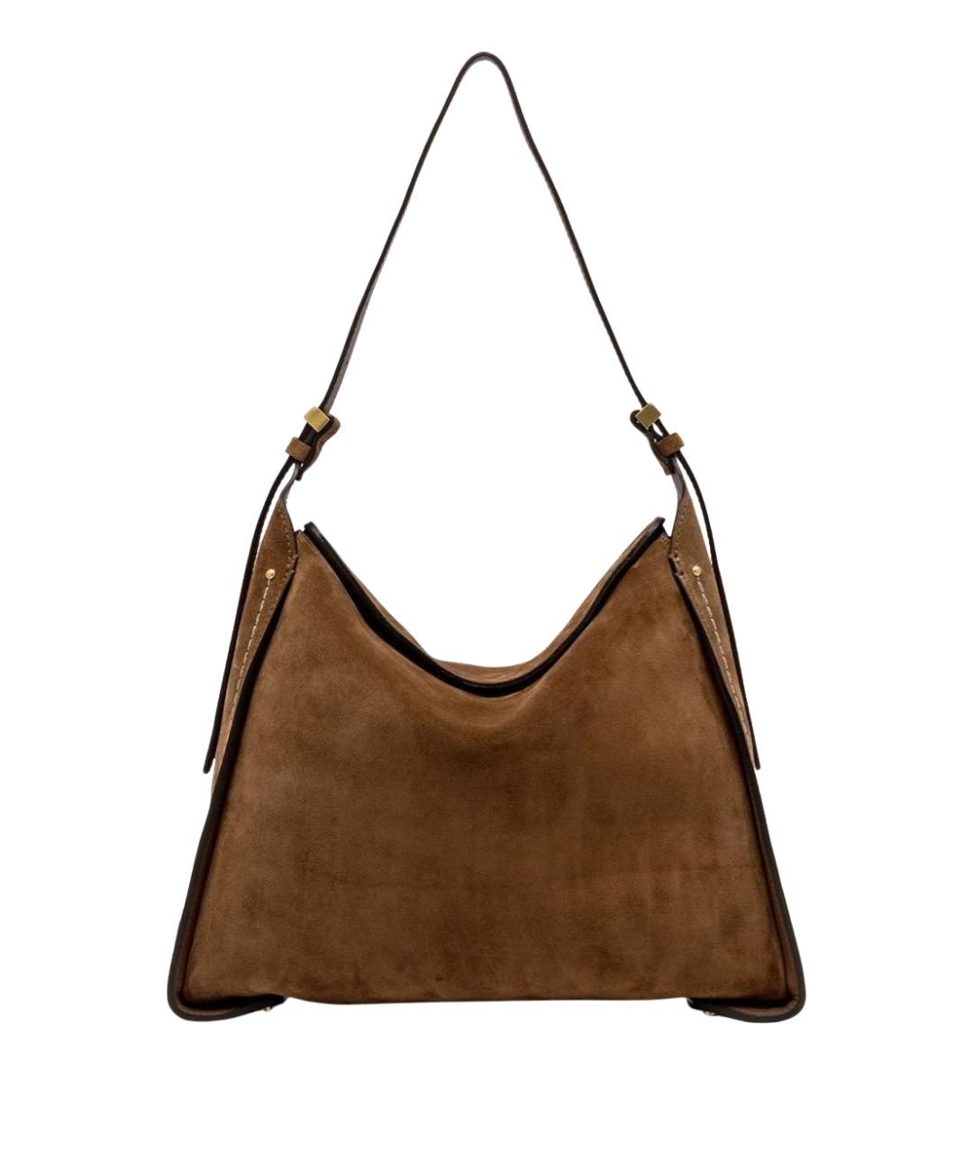 Gianni Chiarini Коричневая замшевая сумка через плечо, фото 1