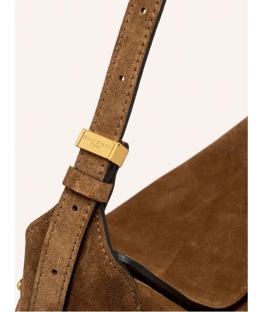 Gianni Chiarini Коричневая замшевая сумка через плечо, фото 3