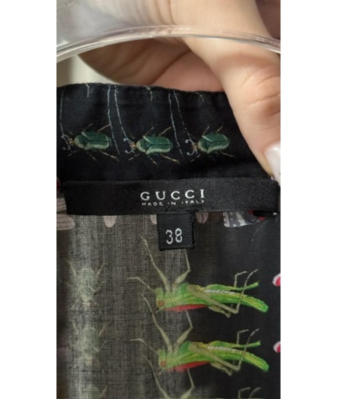 GUCCI Черная хлопковая рубашка, фото 3