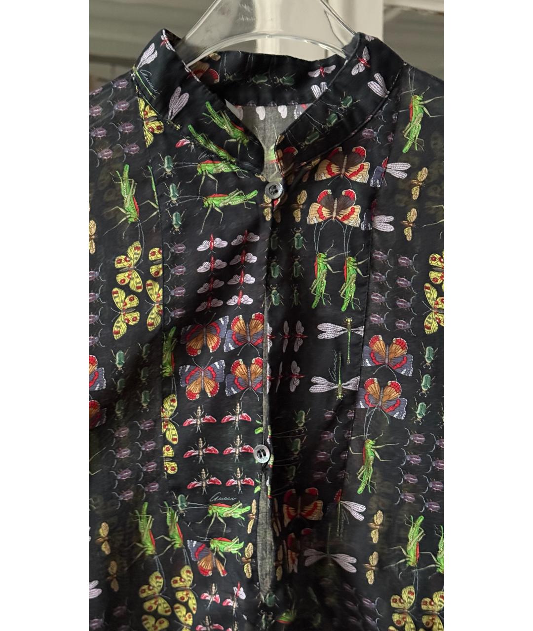 GUCCI Черная хлопковая рубашка, фото 5