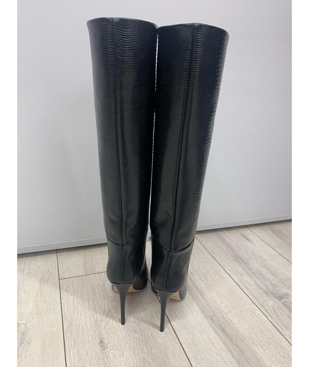 PARIS TEXAS Черные кожаные сапоги, фото 4