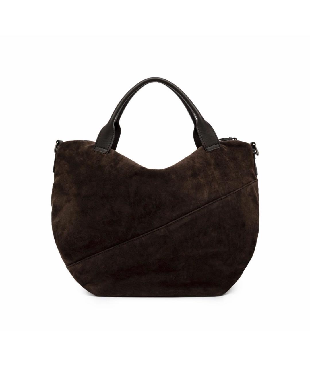 Gianni Chiarini Коричневая замшевая сумка тоут, фото 2