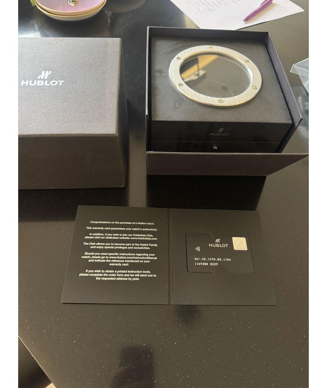 HUBLOT Черные металлические часы, фото 3