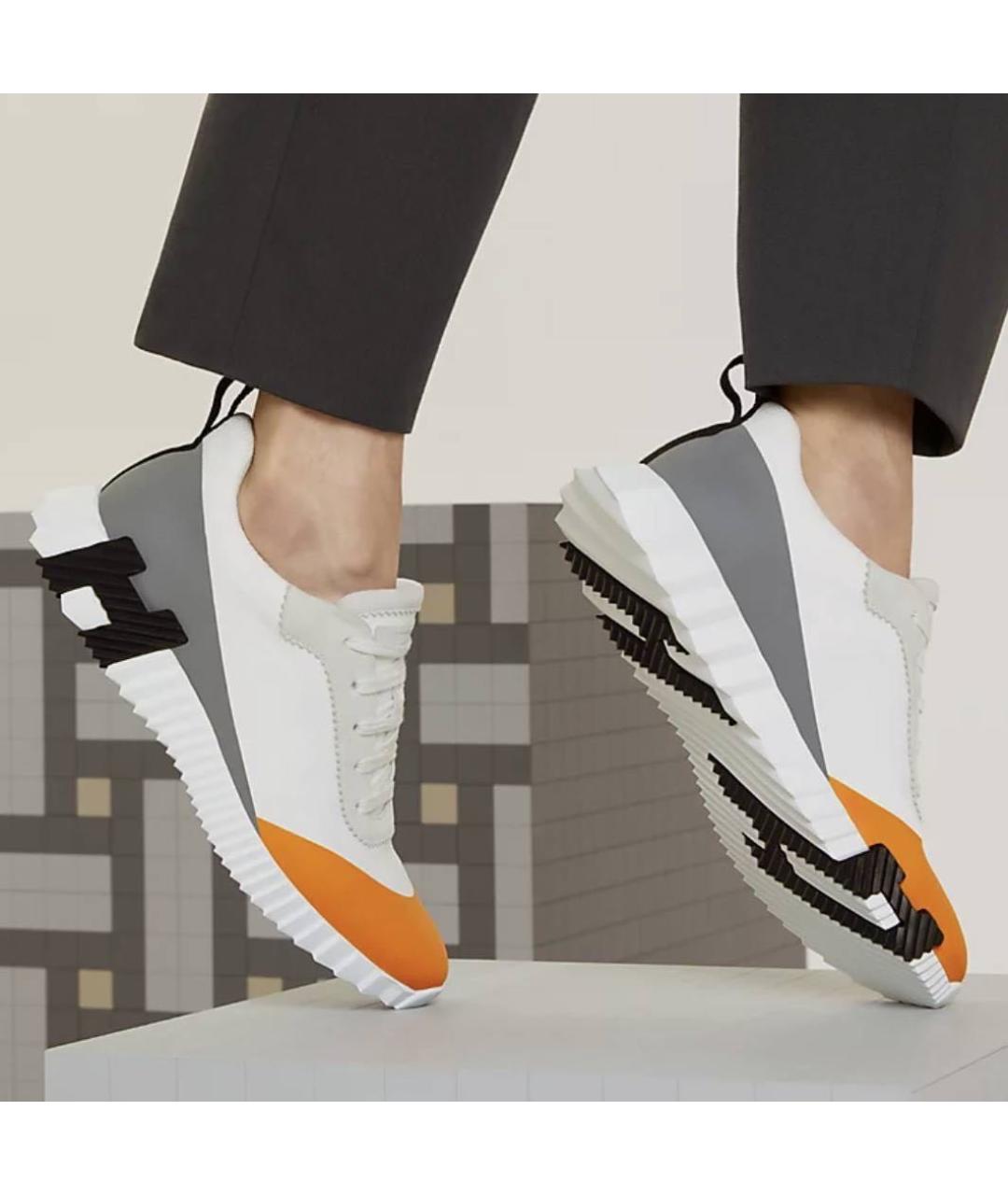 HERMES Мульти текстильные низкие кроссовки / кеды, фото 3