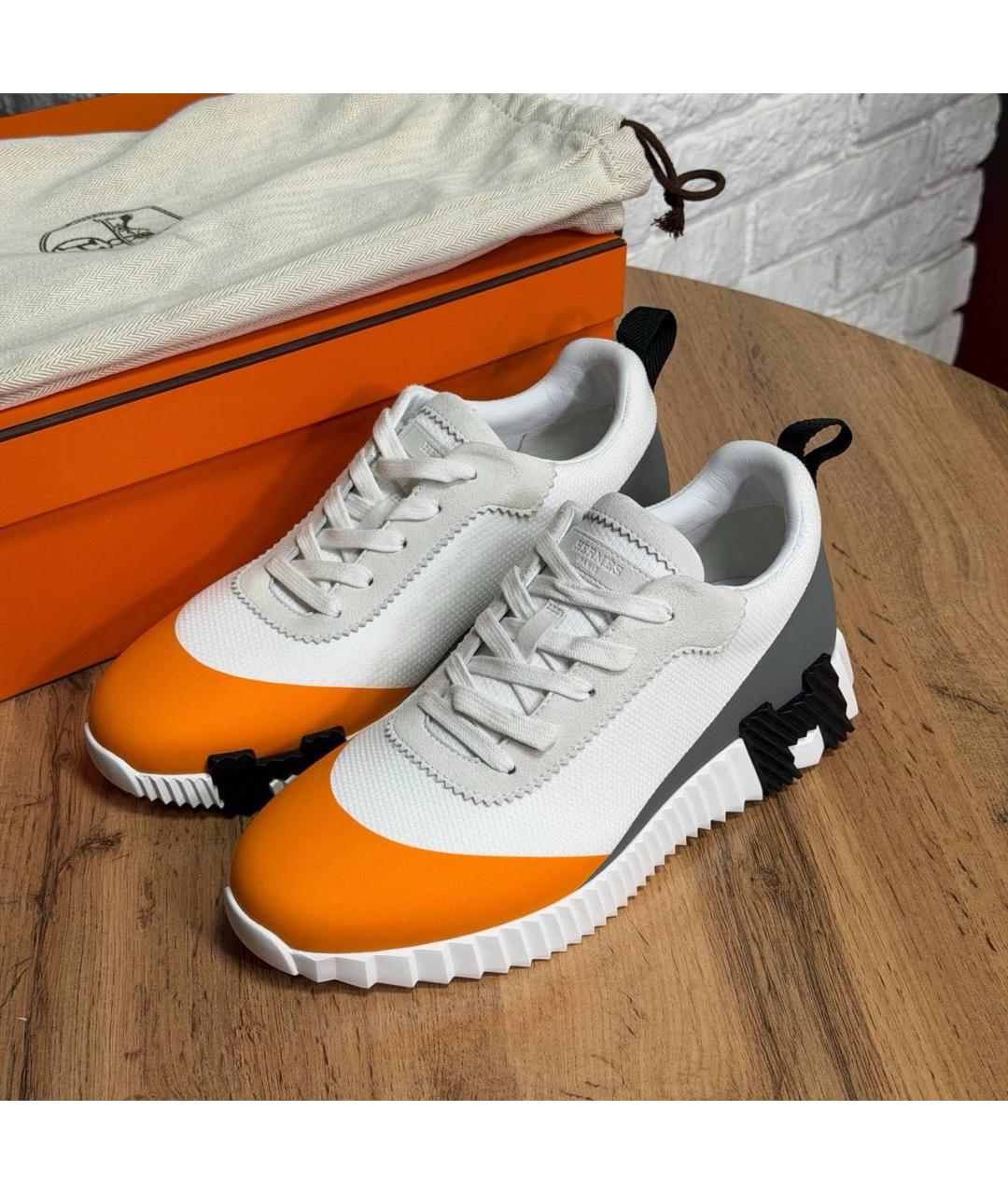 HERMES Мульти текстильные низкие кроссовки / кеды, фото 2