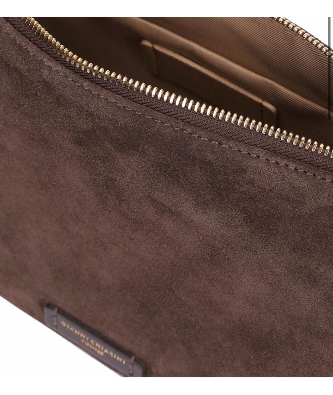 Gianni Chiarini Коричневая замшевая сумка через плечо, фото 3