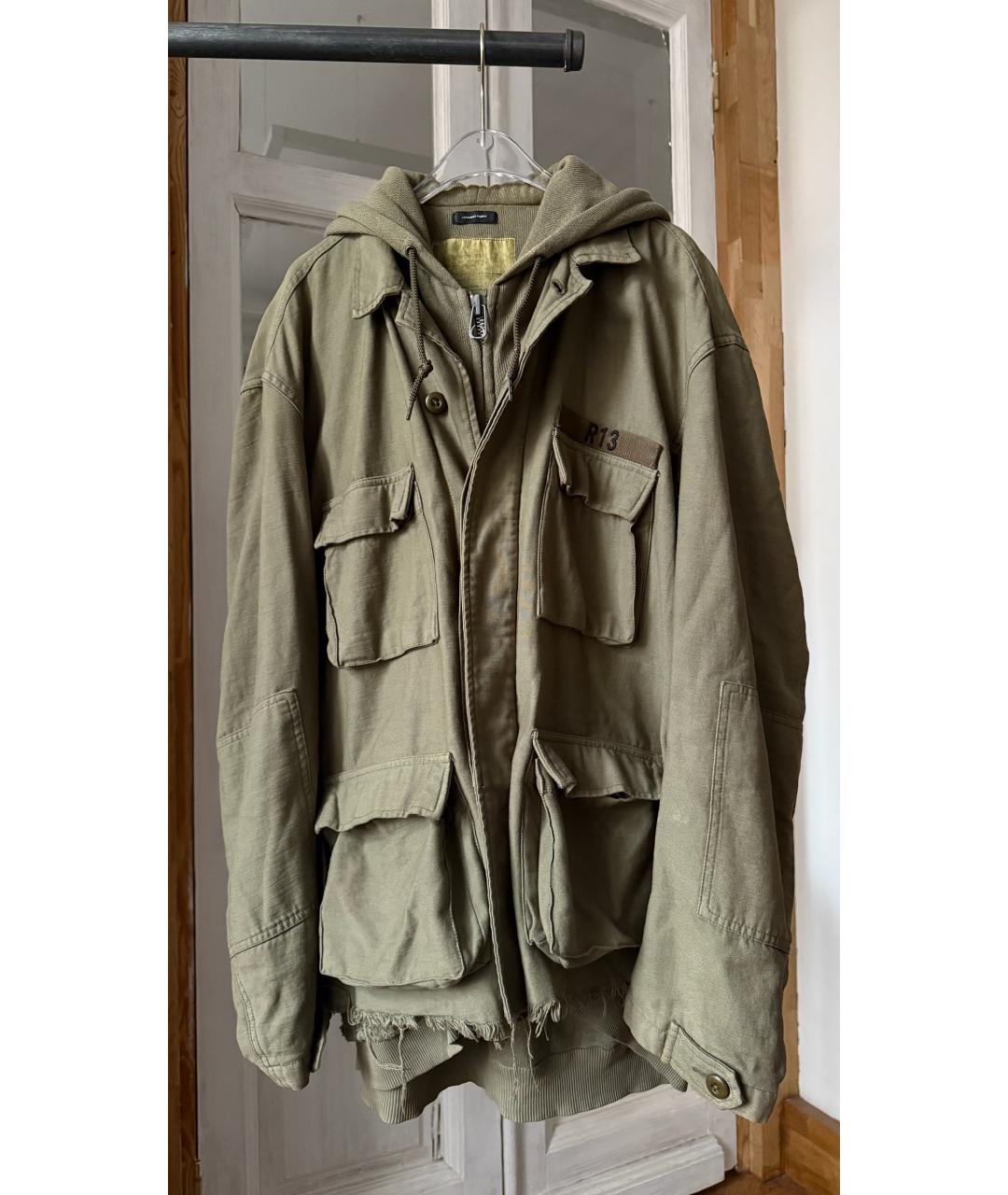 R13 Хаки хлопковая парка, фото 6