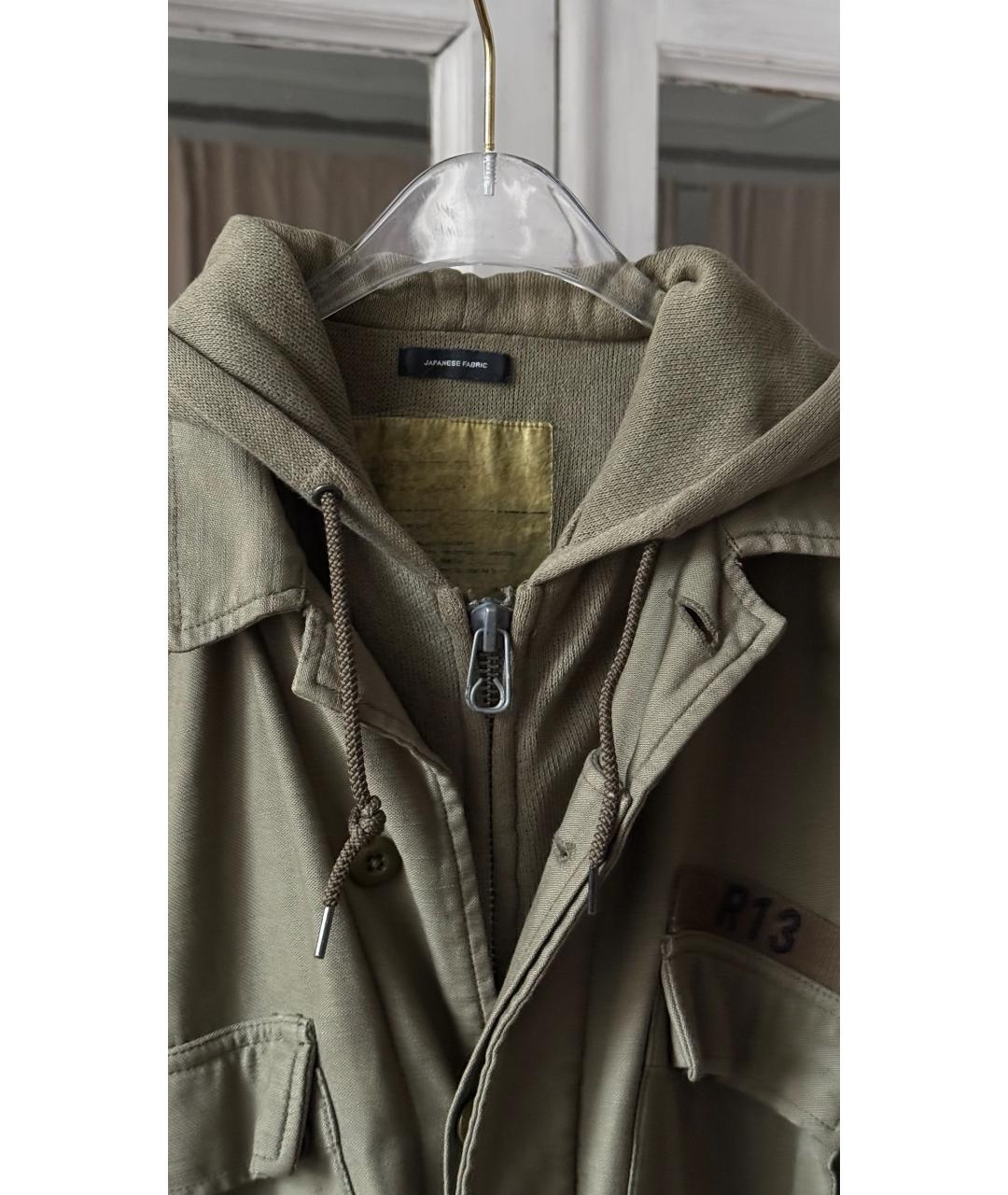 R13 Хаки хлопковая парка, фото 5