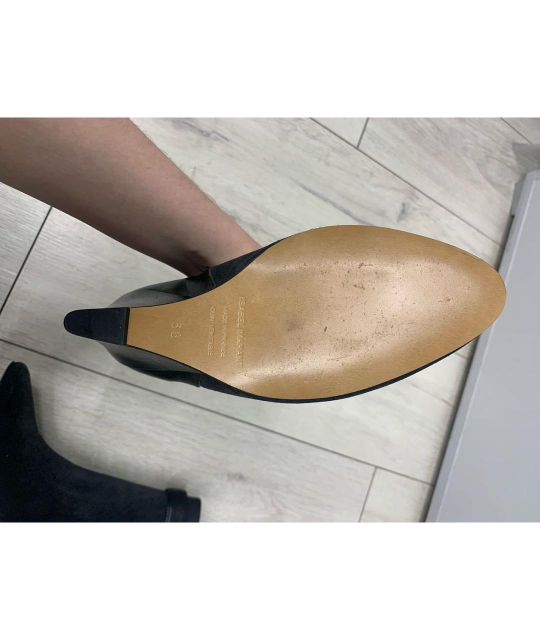 ISABEL MARANT Черные замшевые полусапоги, фото 4