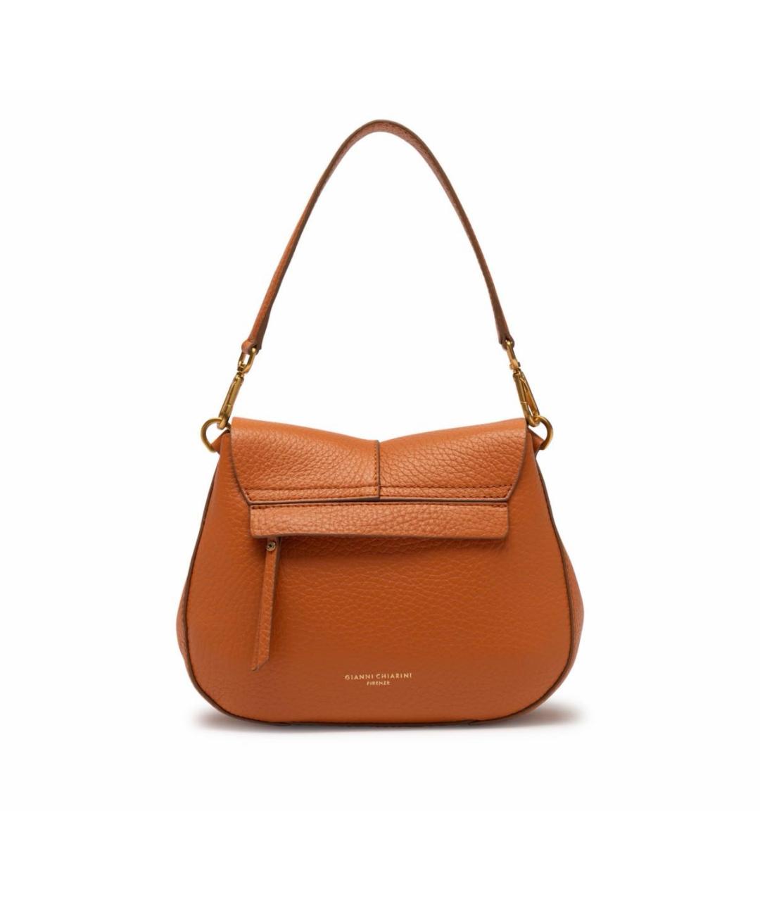 Gianni Chiarini Оранжевая кожаная сумка с короткими ручками, фото 2