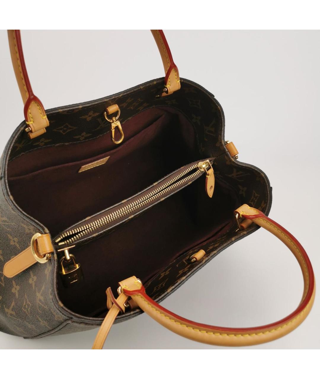 LOUIS VUITTON Коричневая сумка с короткими ручками, фото 6