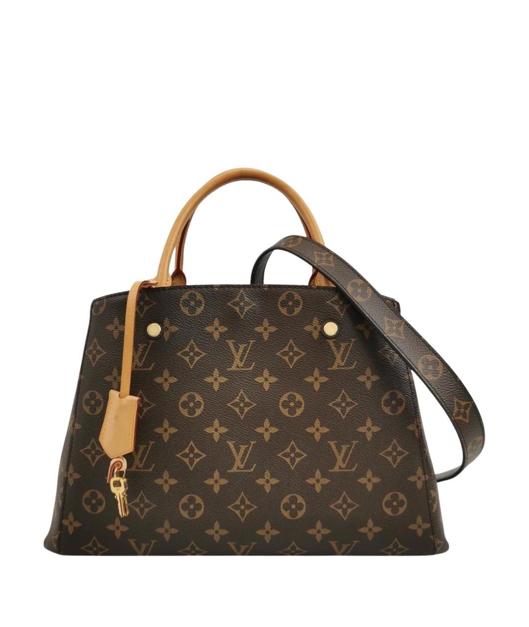 LOUIS VUITTON Коричневая сумка с короткими ручками, фото 1