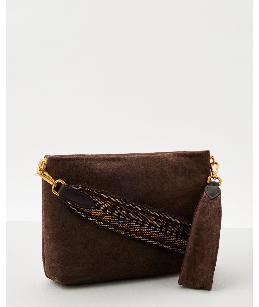 Gianni Chiarini Коричневая замшевая сумка через плечо, фото 2
