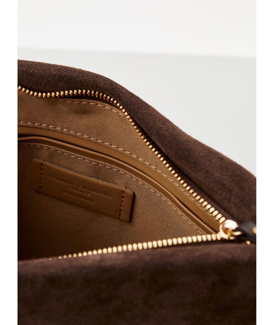 Gianni Chiarini Коричневая замшевая сумка через плечо, фото 3