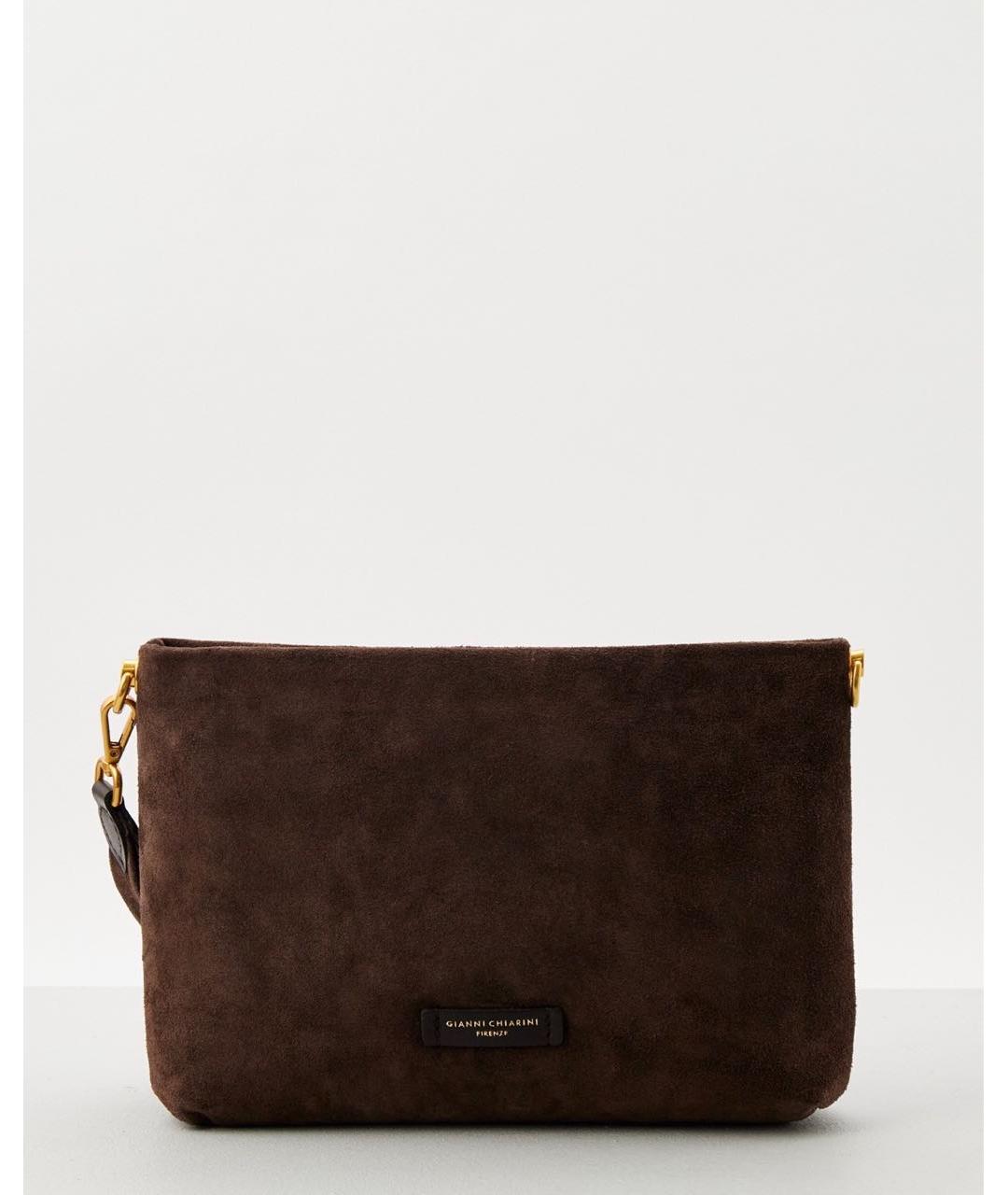 Gianni Chiarini Коричневая замшевая сумка через плечо, фото 5